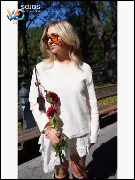 Trendy Oversized Aviator Sunglasses Retro Y2K Square UV Protection Unisex